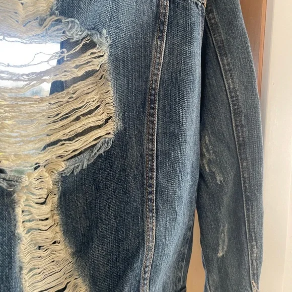 Ripped Jean Jacket - Picture 6 of 7